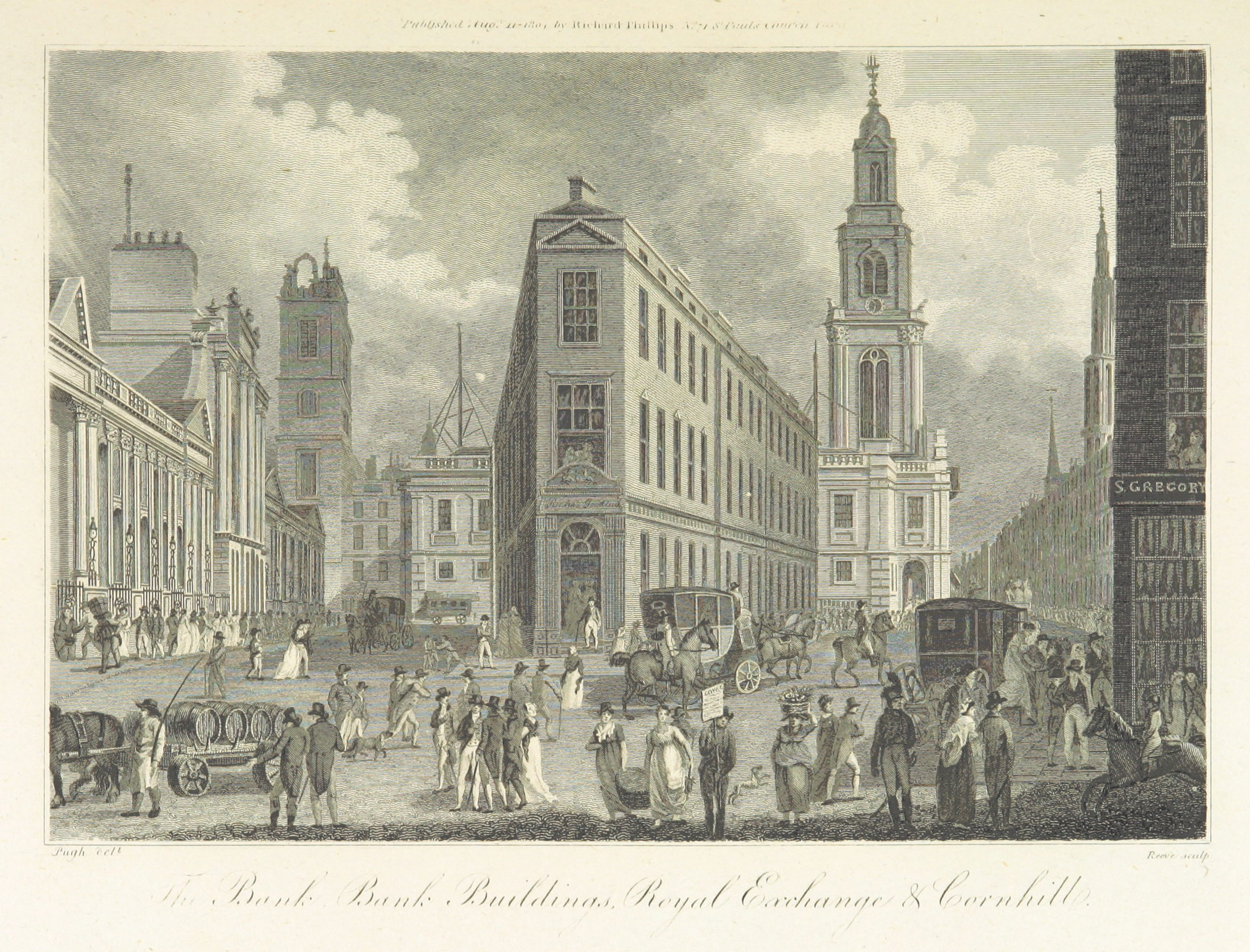 Phillips(1804)_p333_-_The_Bank,_Bank_Buildings,_Royal_Exchange_and_Cornhill