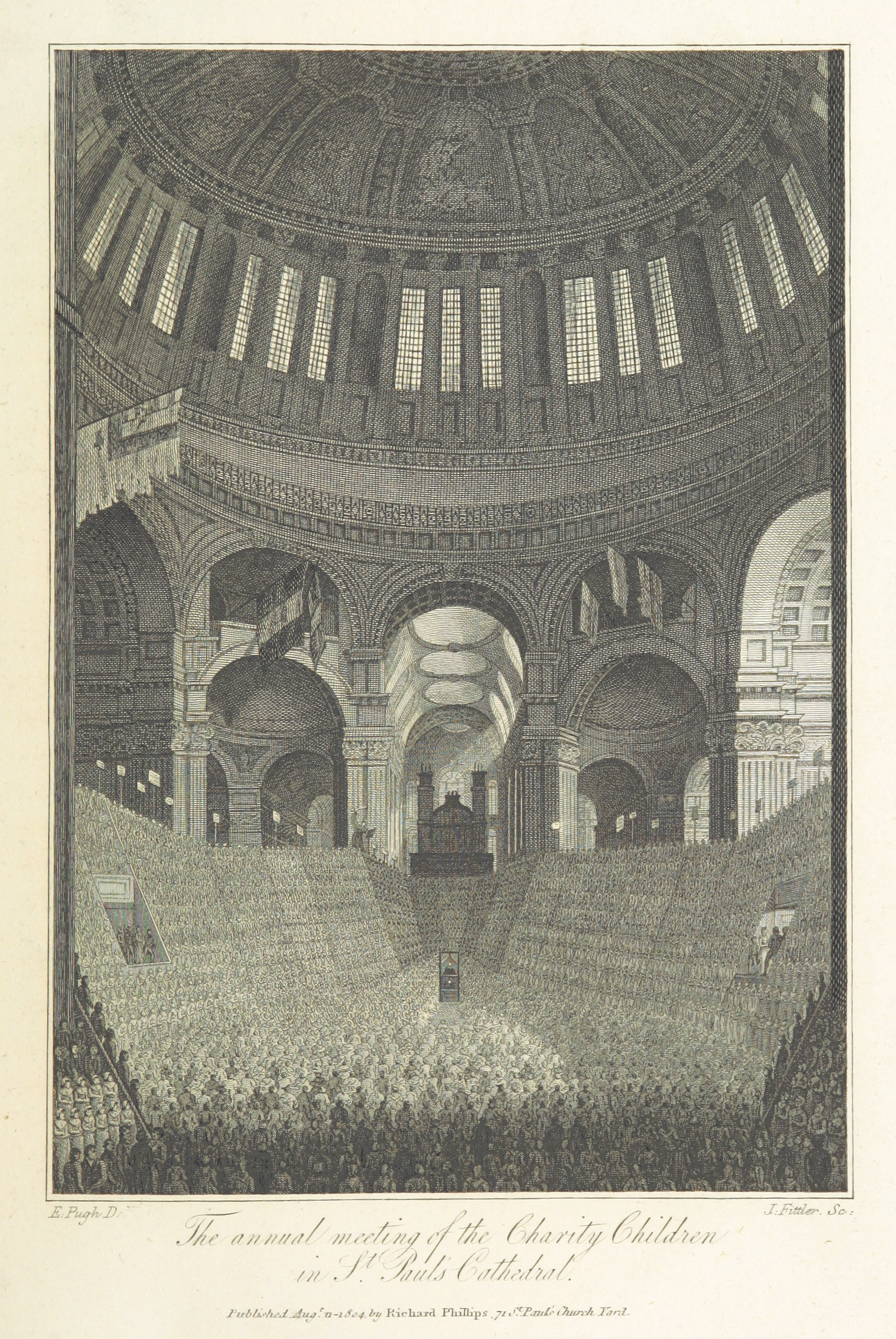 Phillips(1804)_p405_-_The_annual_meeting_of_the_Charity_Children_at_St_Pauls_Cathedral