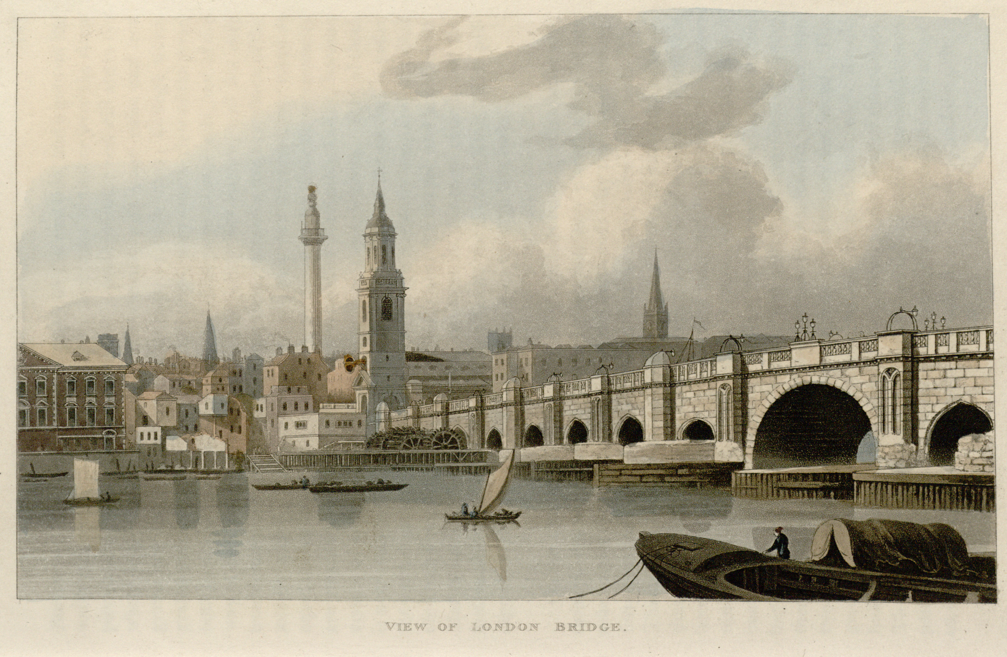 71 - Papworth - View of London Bridge